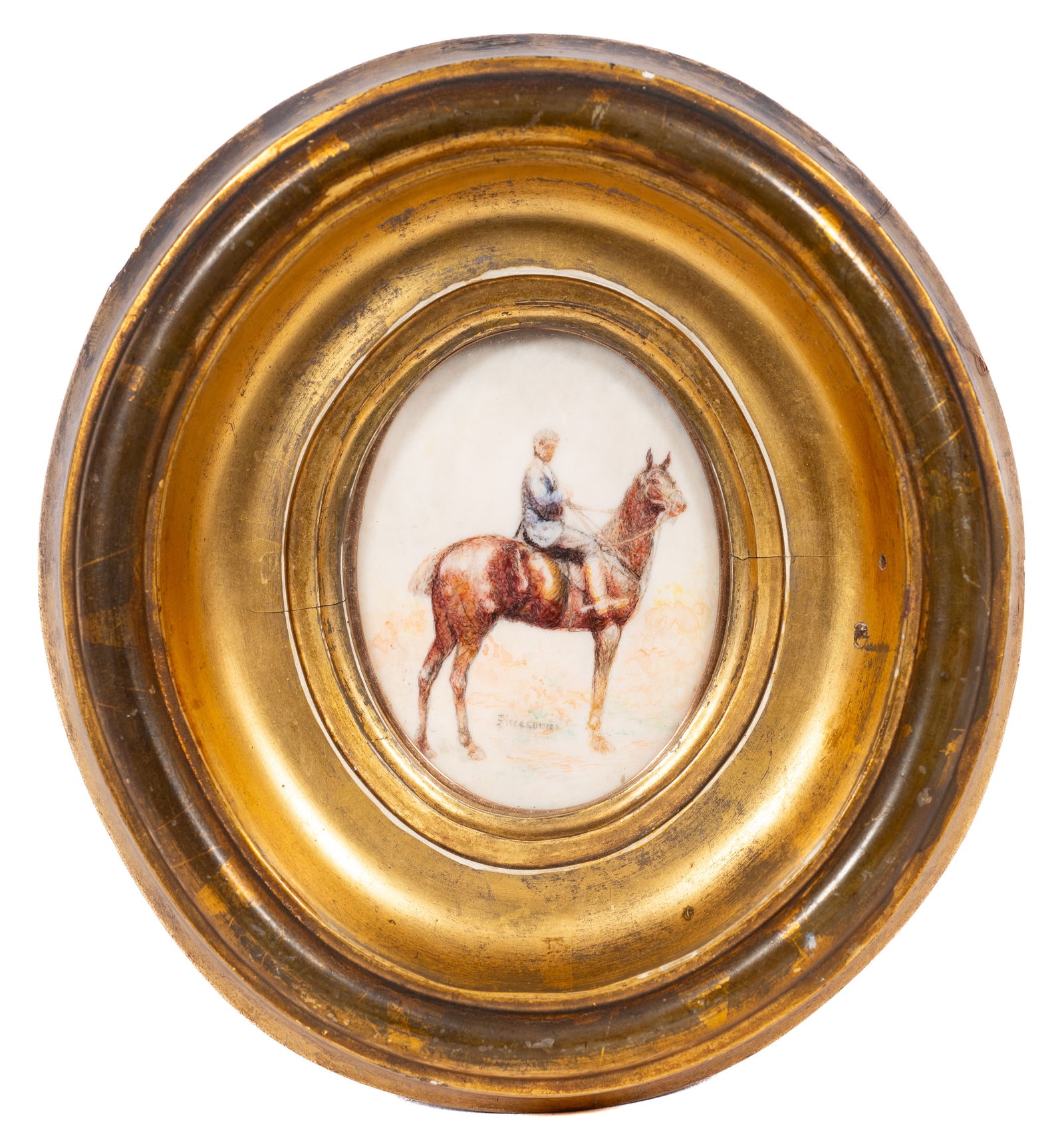 Miniature Military Painting, After Meissonier. (1 of 5)