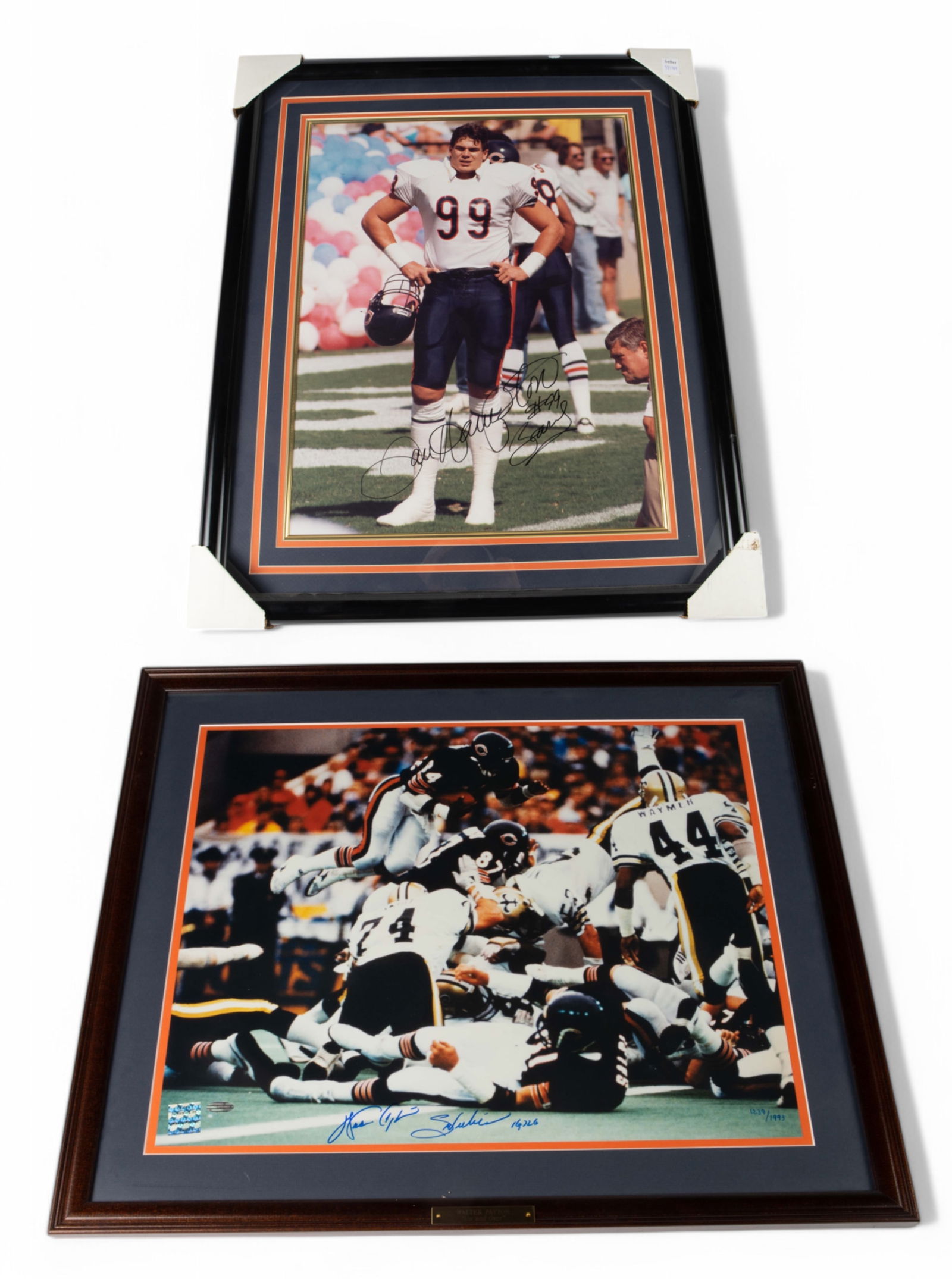 Walter Payton & Dan Hampton Signed Photos w/ COA. (1 of 11)