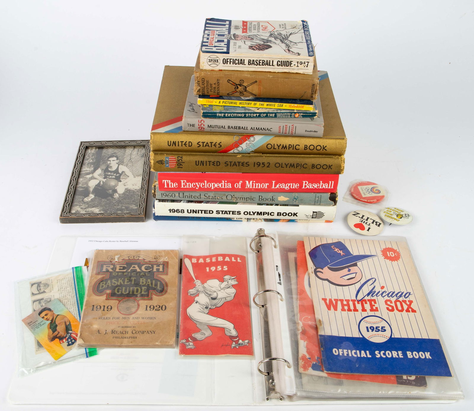 Lot: Vintage Sports Books, Chicago Baseball Items. (1 of 1)