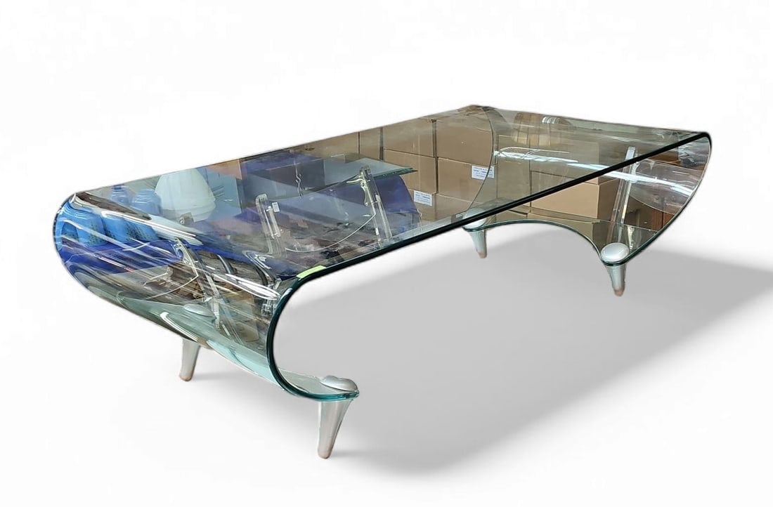 "Tango" Fiam Italia Glass Coffee Table. (1 of 3)