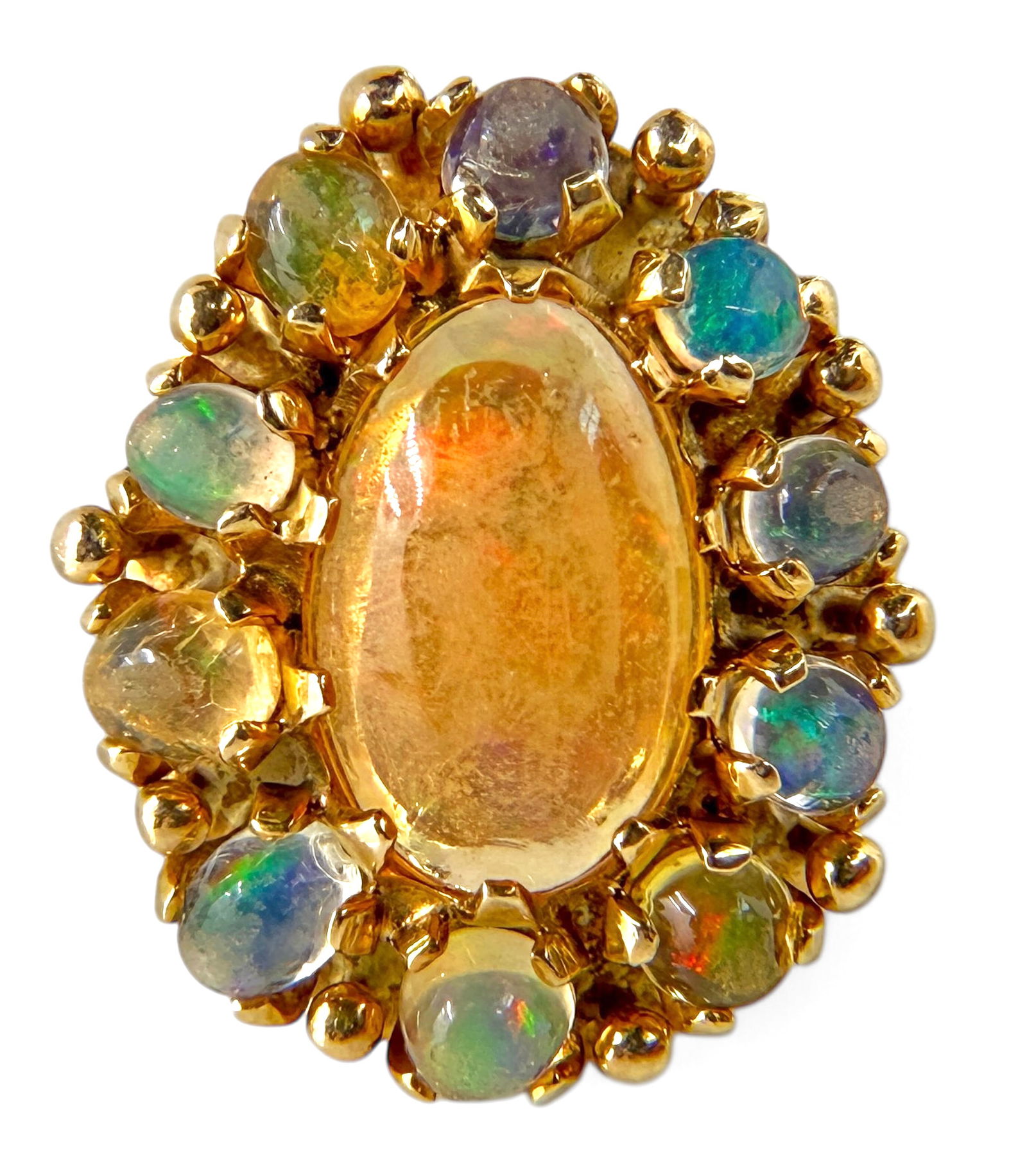 14K Gold & Multicolor Moonstone Ring. (1 of 5)