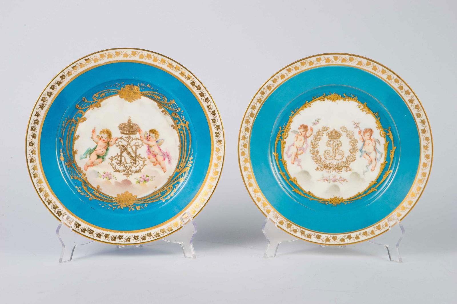 Two Sevres Chateau Des Tuileries Cherub Plates (1 of 6)