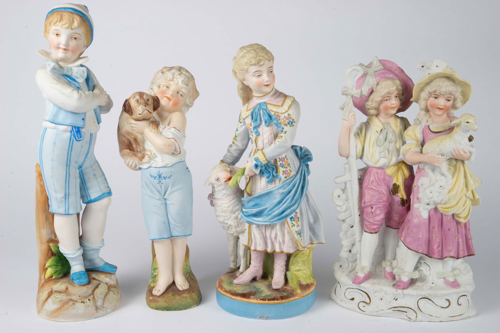 Lot of 4 French & German Bisque Figures. (1 of 7)