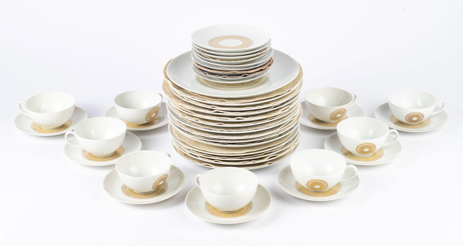 Jean Luce Germany Gilded Gold Wave Line China. (1 of 5)