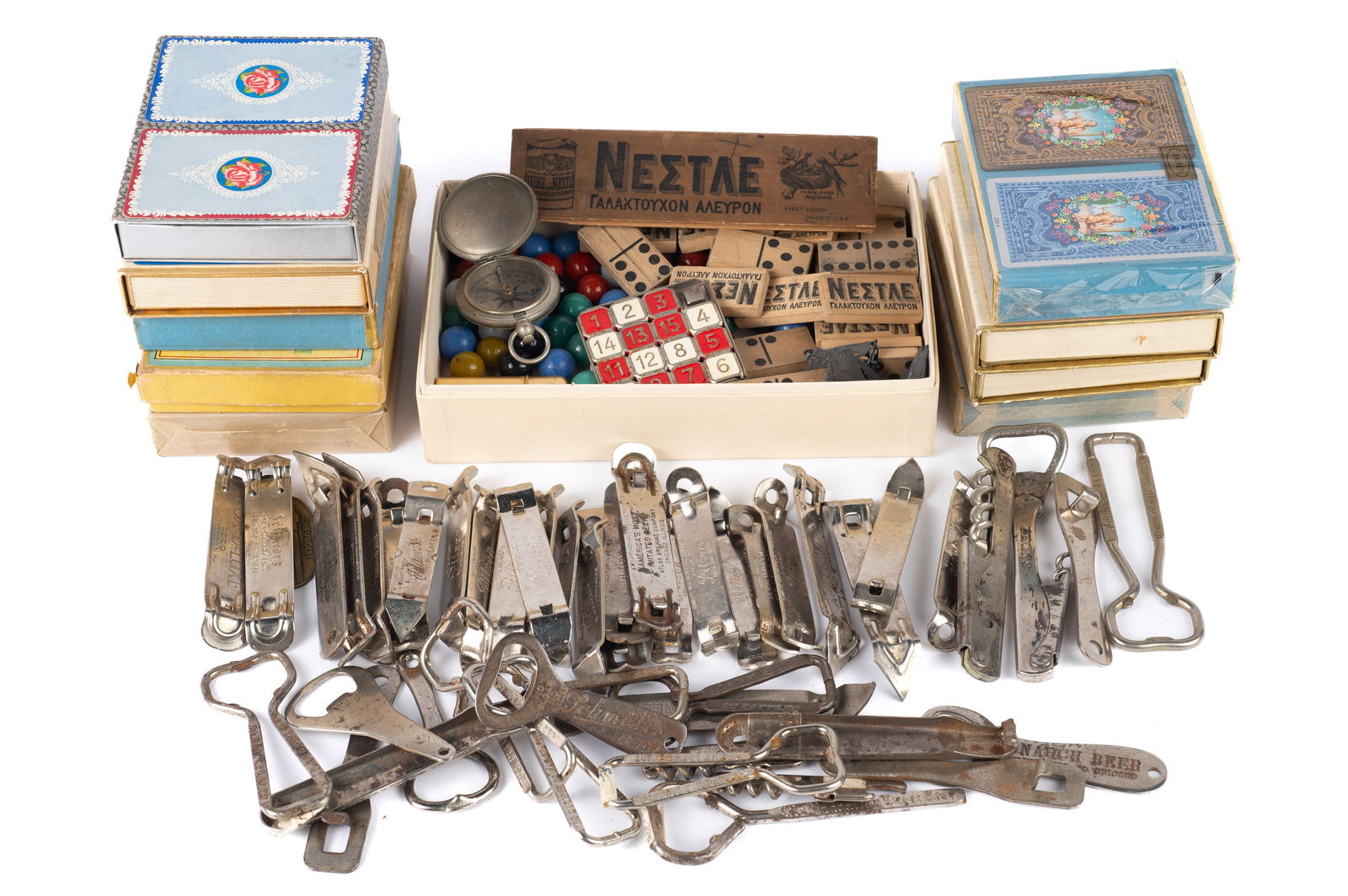 Lot of Playing Cards, Bottle Openers, & More. (1 of 3)