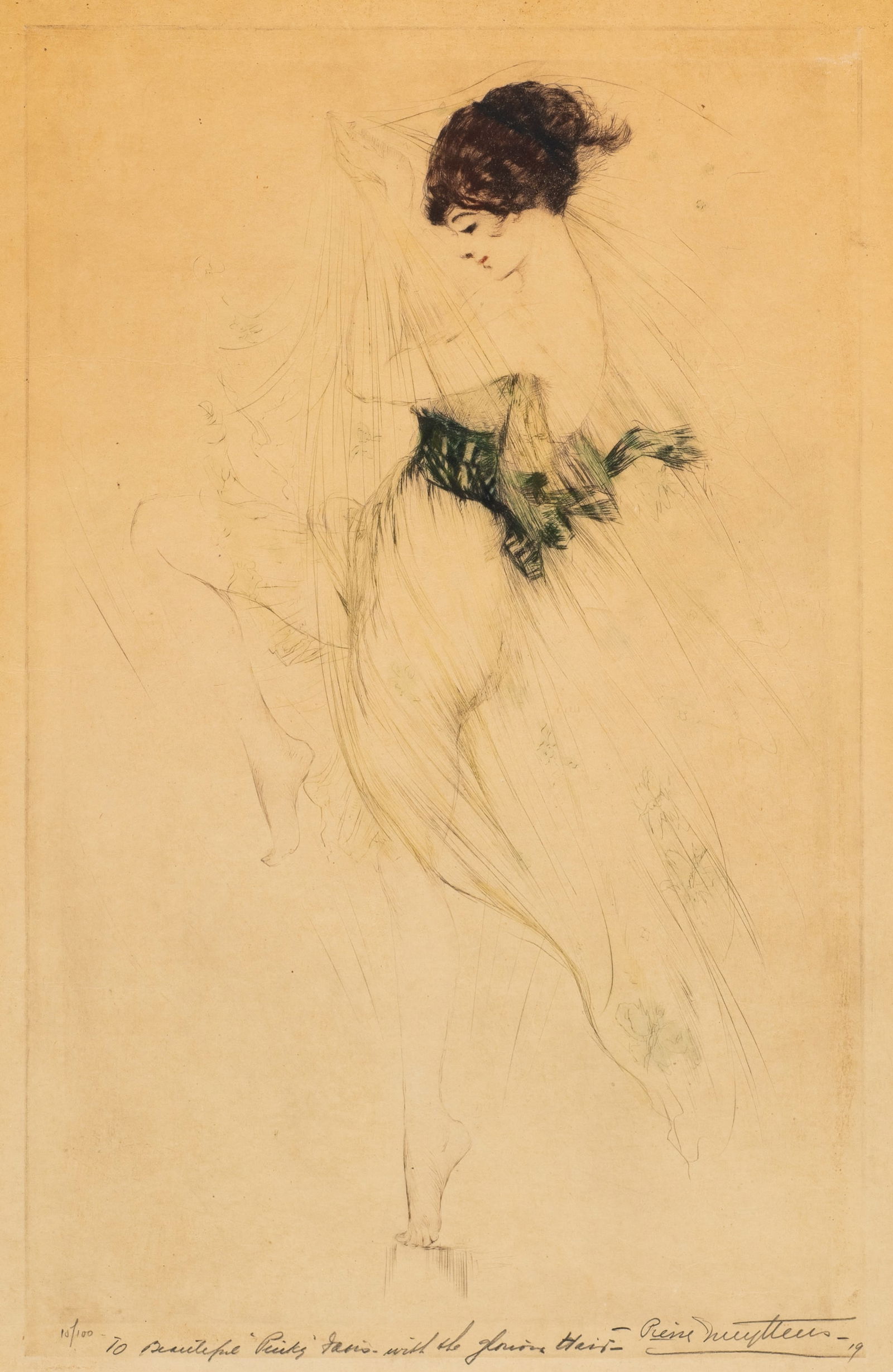 Etching of a Woman, Pierre Nuyttens. (1 of 7)