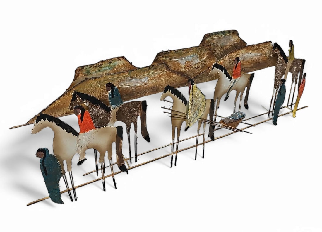 Curtis Jere "The Journey" Painted Wall Sculpture. (1 of 4)