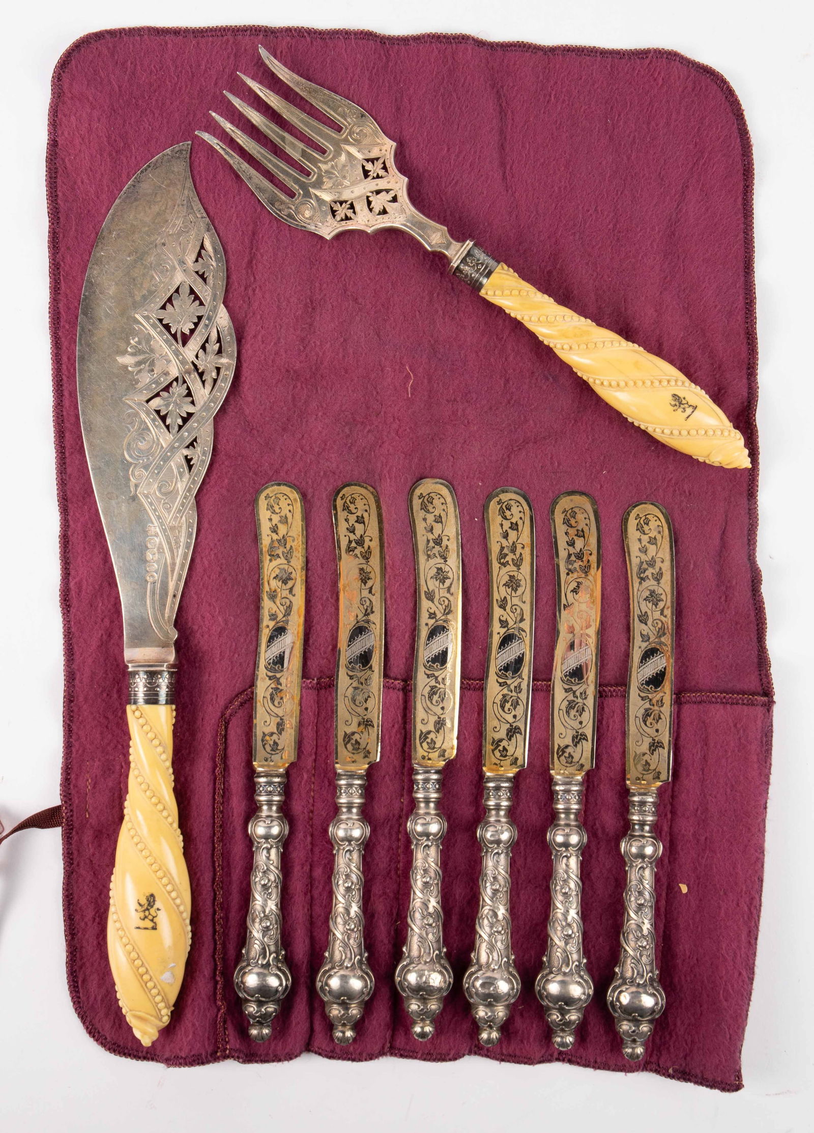 Lot of Silver Flatware, Including Henry Wilkinson. (1 of 3)