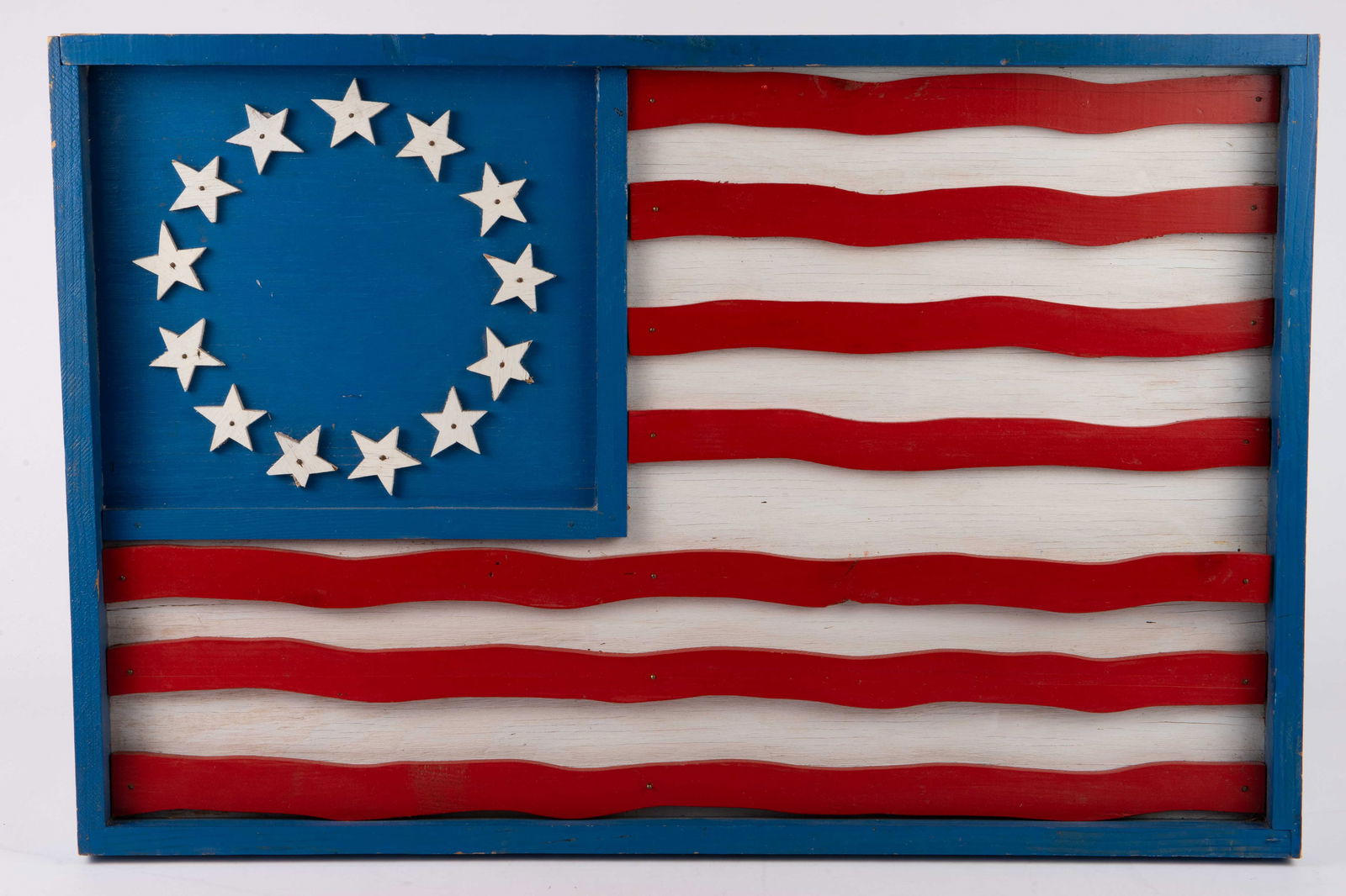 George Colin Folk Art Plaque of Betsy Ross Flag. (1 of 3)