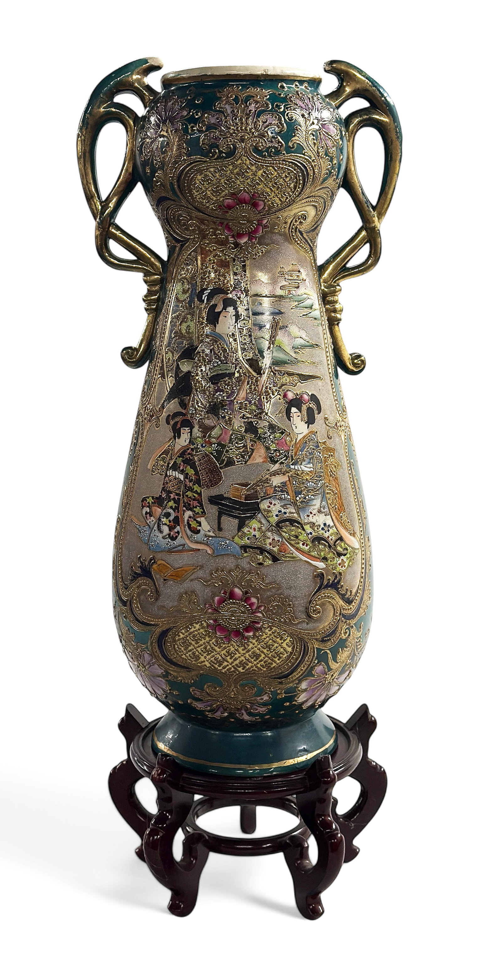 Large Vintage Japanese Satsuma ? Porcelain Vase. (1 of 4)