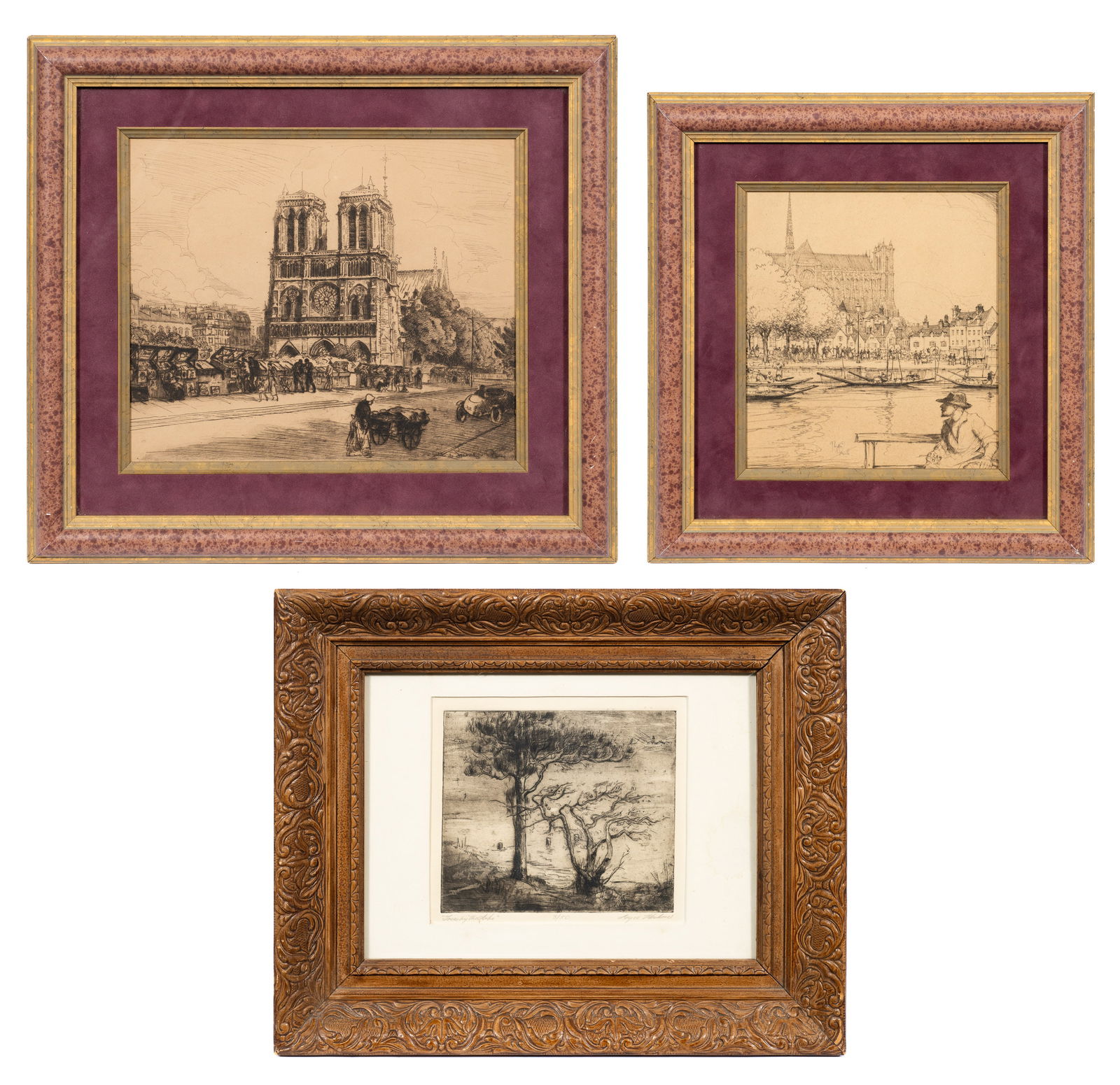 Lot of 3 Etchings - Doba, Smith, and Moskow. (1 of 15)