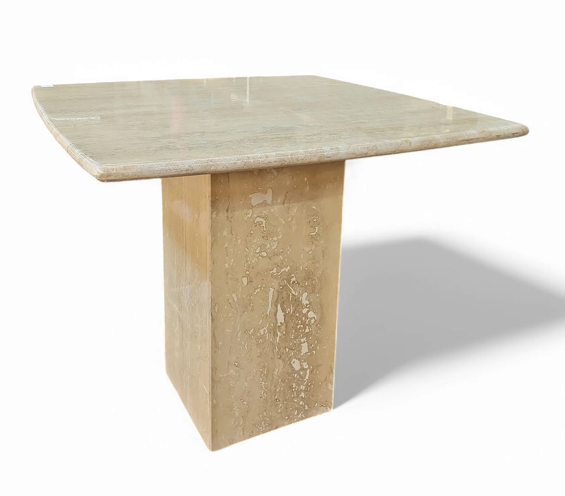 Mid-Century Modern Travertine Side Table. (1 of 2)