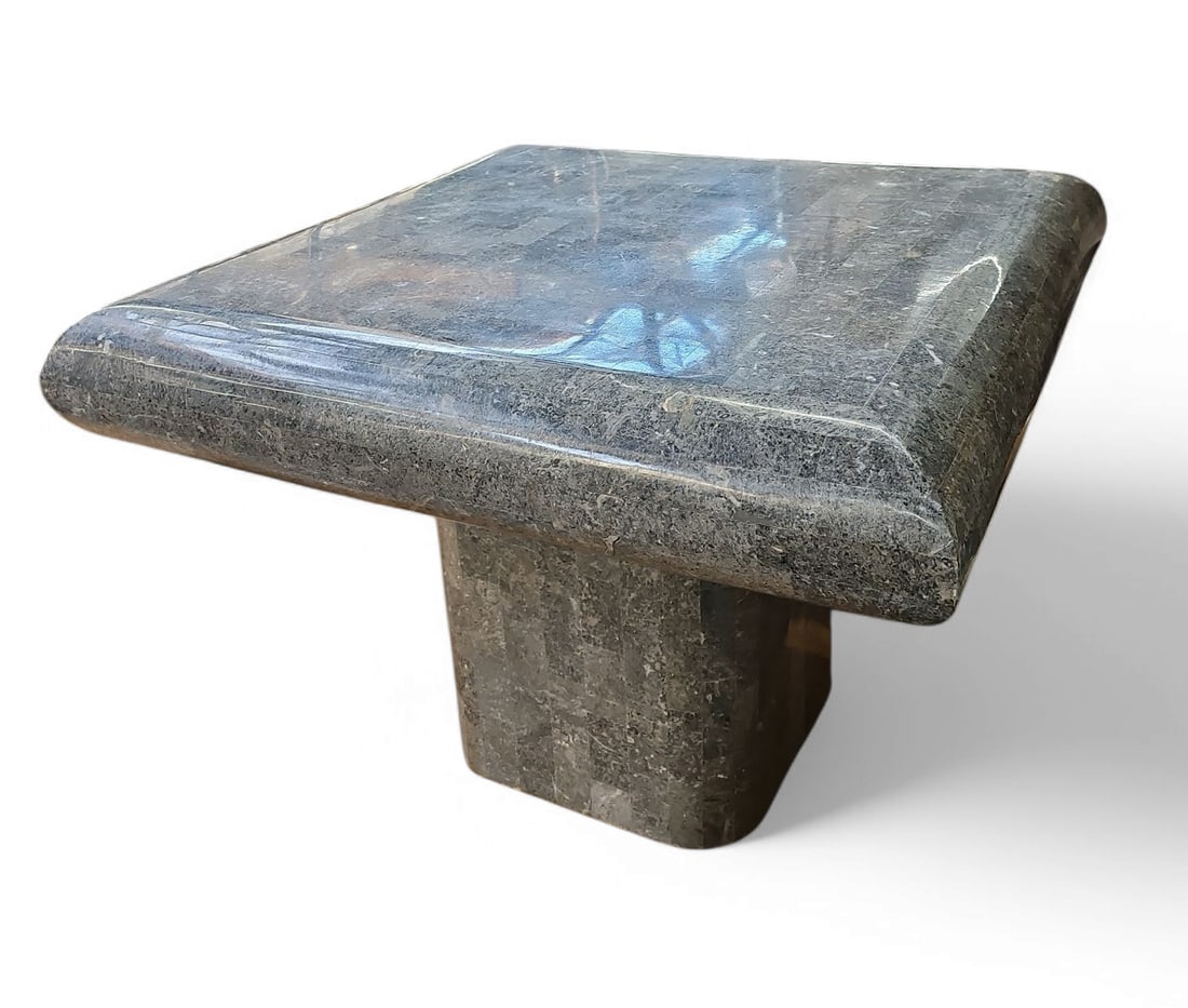 Karl Springer Style Tessellated Side Table. (1 of 3)