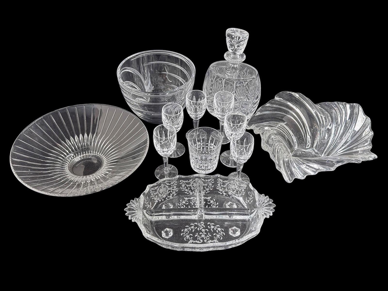 Lot of 12 Cut Crystal Items, Inc. Waterford. (1 of 5)