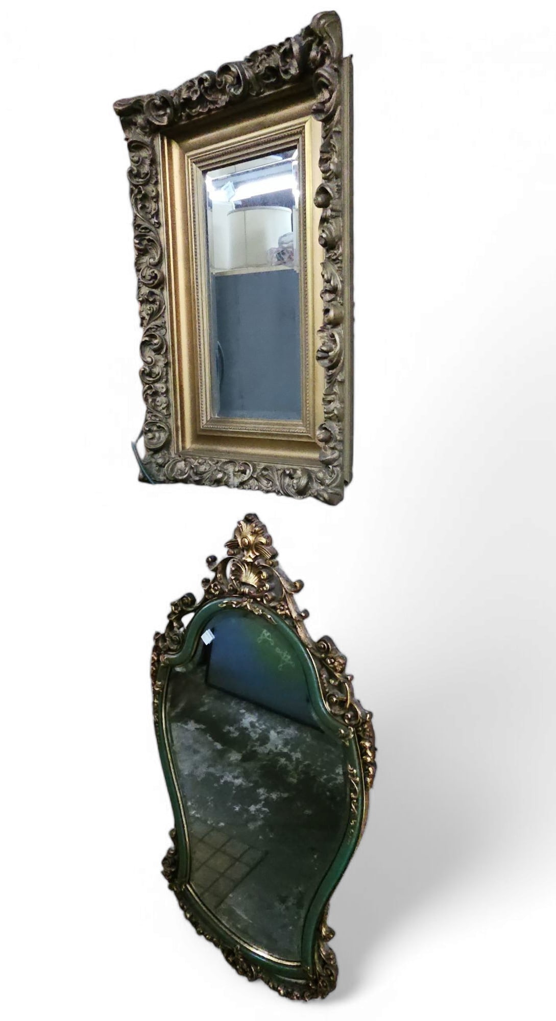 Lot of Two Vintage Ornate Gilded Mirrors. (1 of 3)