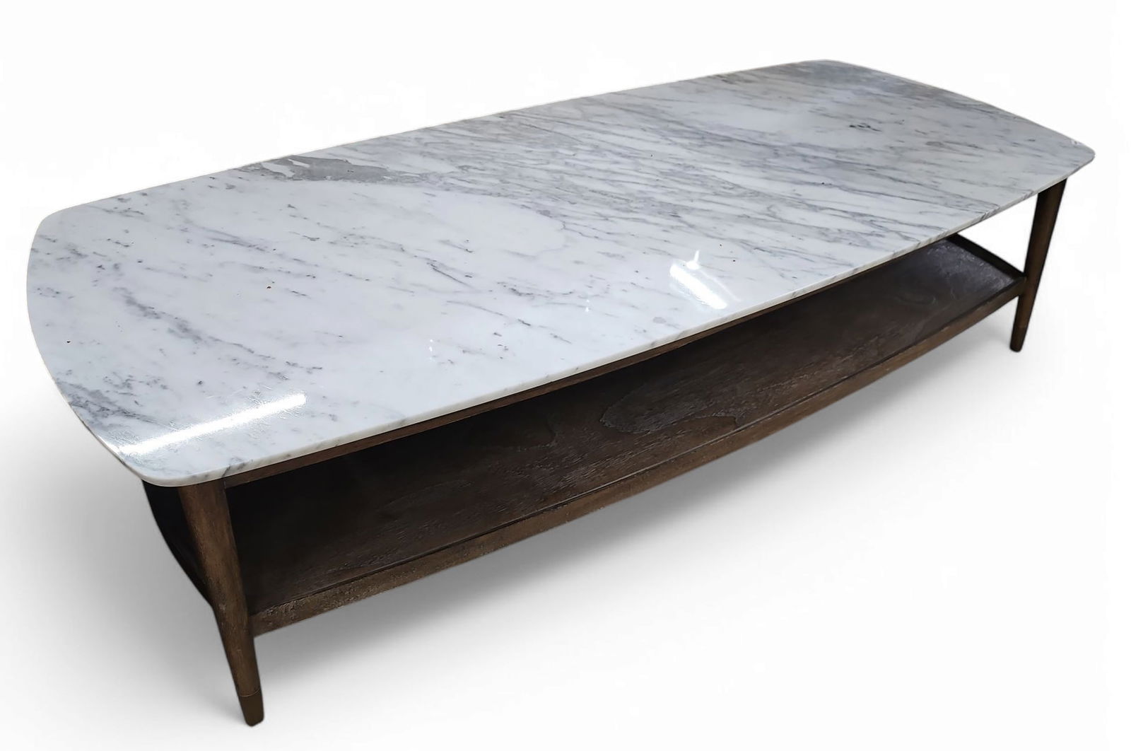 Mid Century Style Marble Top 2 Tier Coffee Table. (1 of 2)