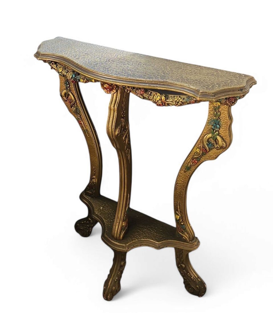 Small Gilded Decorative Console Table. (1 of 2)