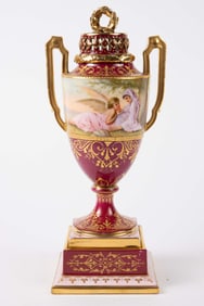 Fine Porcelain Royal Vienna Gilded Urn.