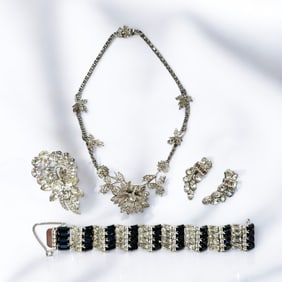 4 Pc. Rhinestone Jewelry, Weiss, Kramer, Eisenberg