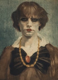 Aquatint Portrait of a Woman by Henri Thomas.