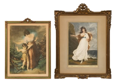 Two Intaglio Prints - Ward, Hoppner, & Hamilton.