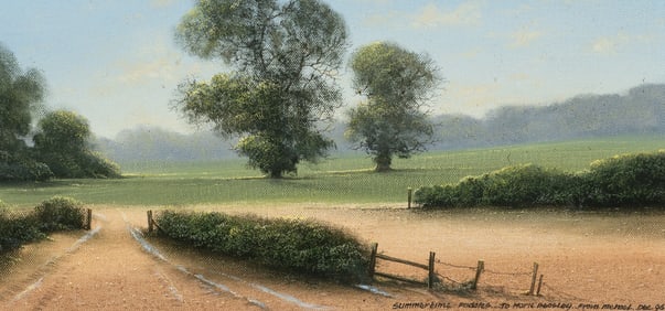 "Summertime Puddles", Landscape by Michael Hill.