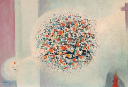 "Span of Life", Abstract Painting, Oscar Thalinger