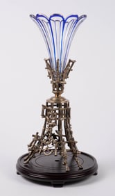 Signed Christofle Silverplate Japanese Style Vase.