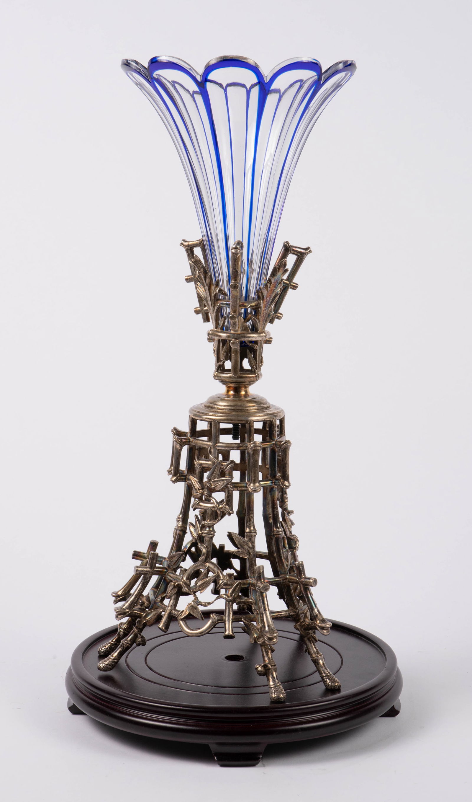 Signed Christofle Silverplate Japanese Style Vase. (1 of 6)