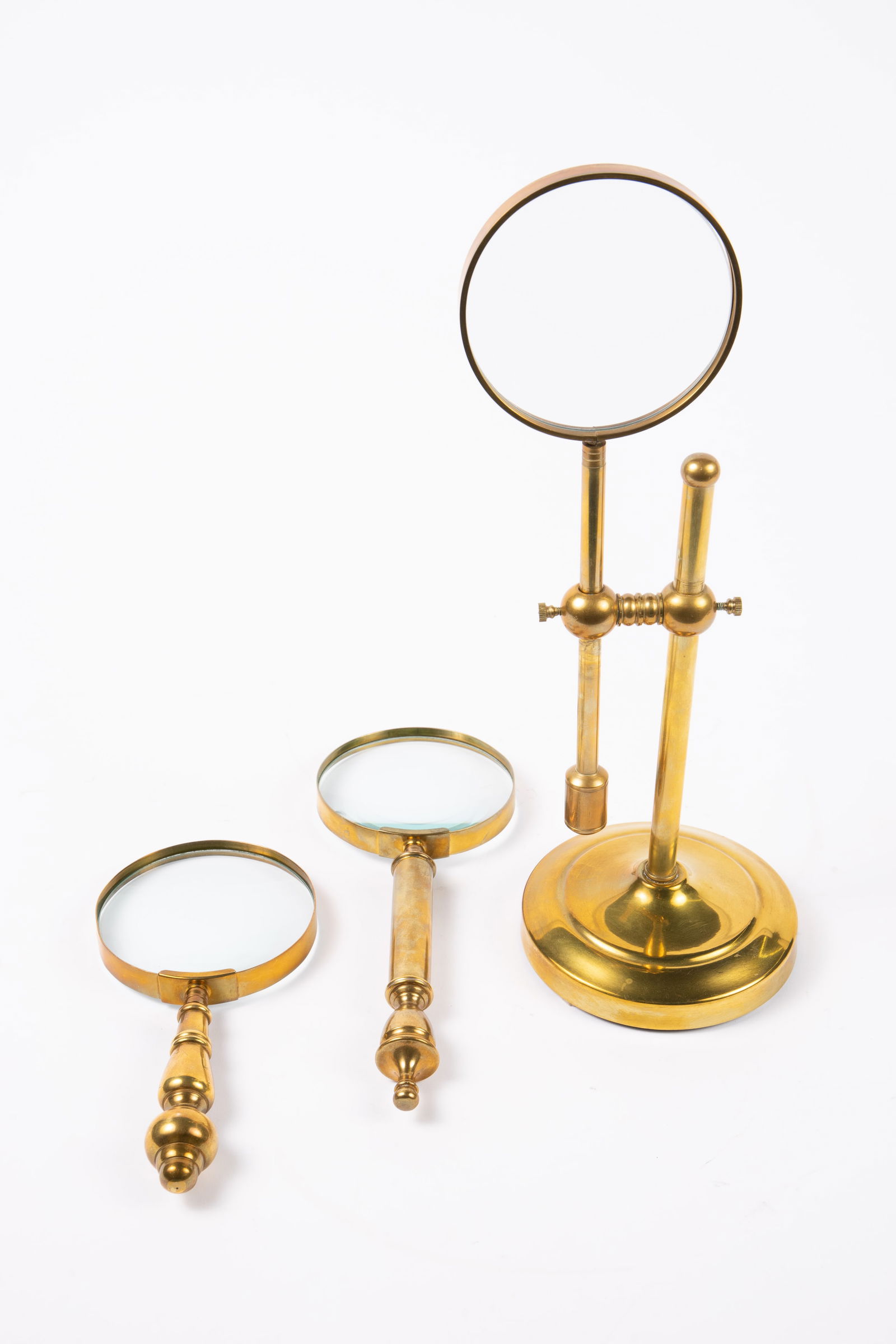Lot of 3 Brass Magnifying Glasses. (1 of 6)