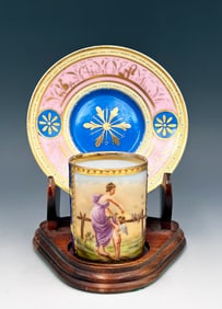 Royal Vienna Gilded Demitasse Cup & Saucer.