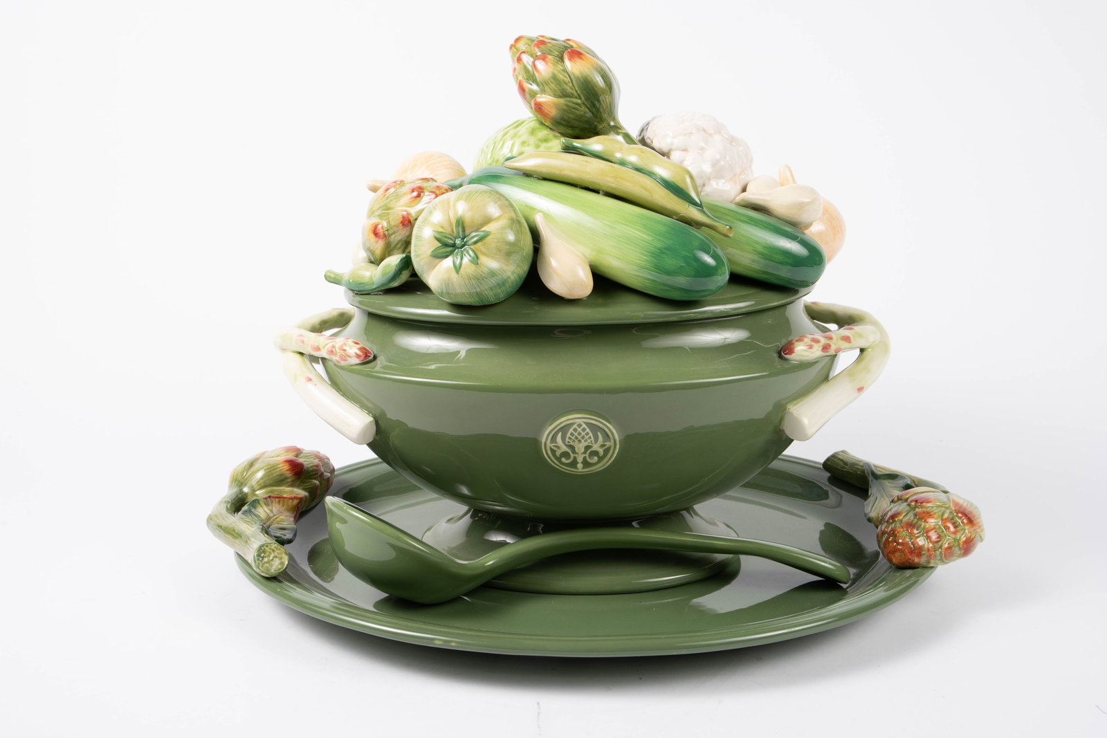 Fitz & Floyd "Giardino" Soup Tureen w/ Underplate. (1 of 4)