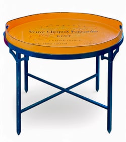 French Champagne Tole Tray / Stand, Veuve Clicquot
