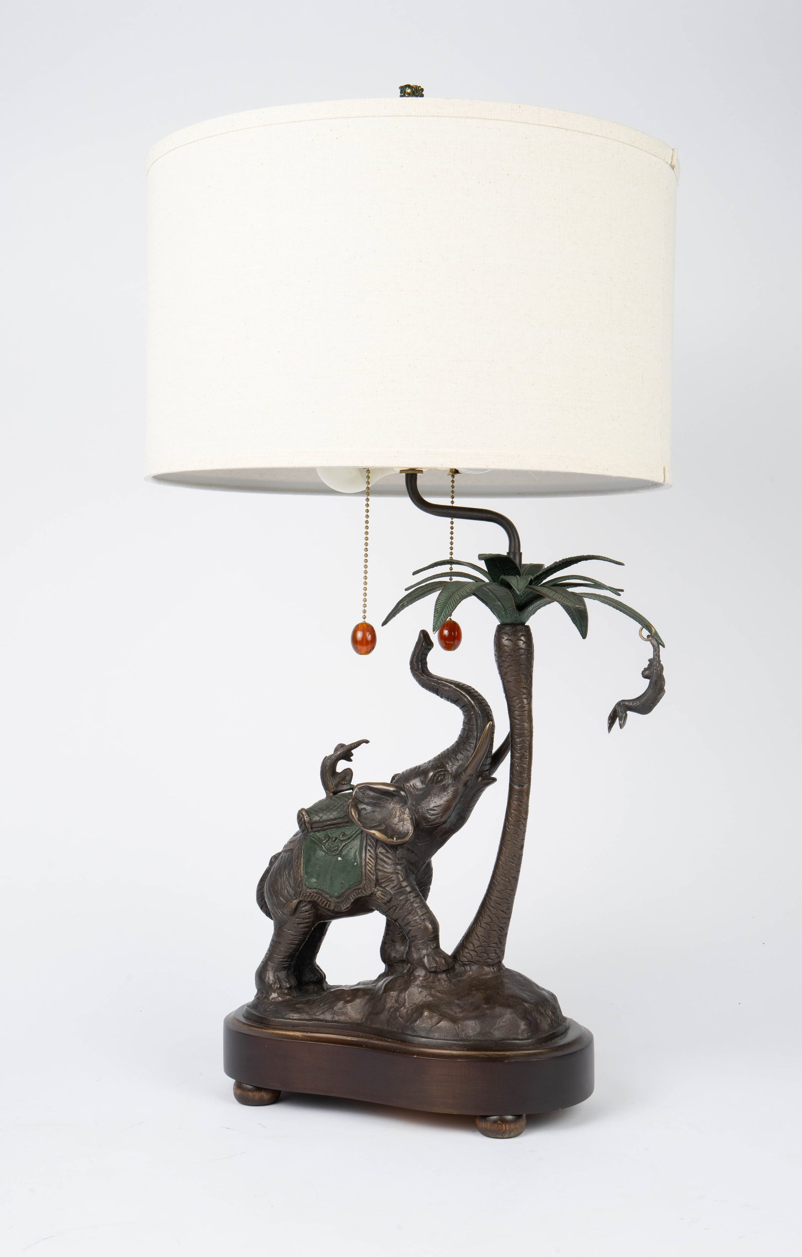 Frederick Cooper Safari Lamp w/ Elephant & Monkeys (1 of 5)