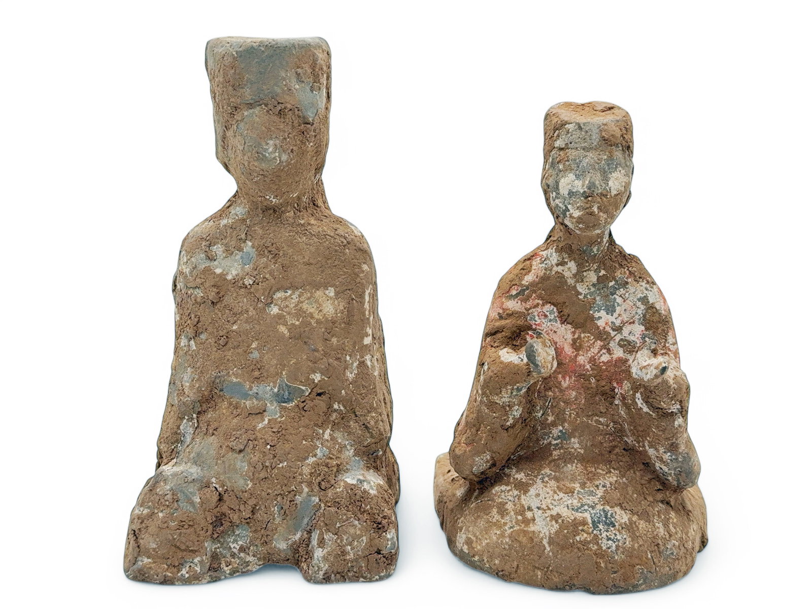 2 Han Dynasty Style Terracotta Chinese Figures. (1 of 5)