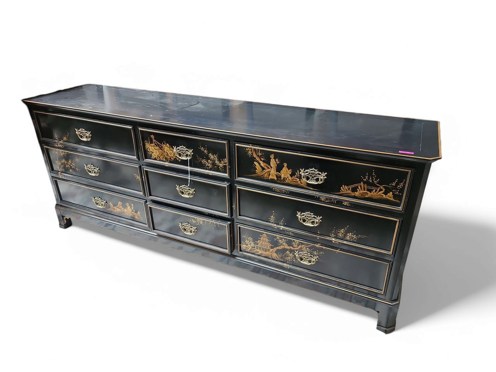 Chinoiserie Style Nine-Drawer Dresser. (1 of 4)