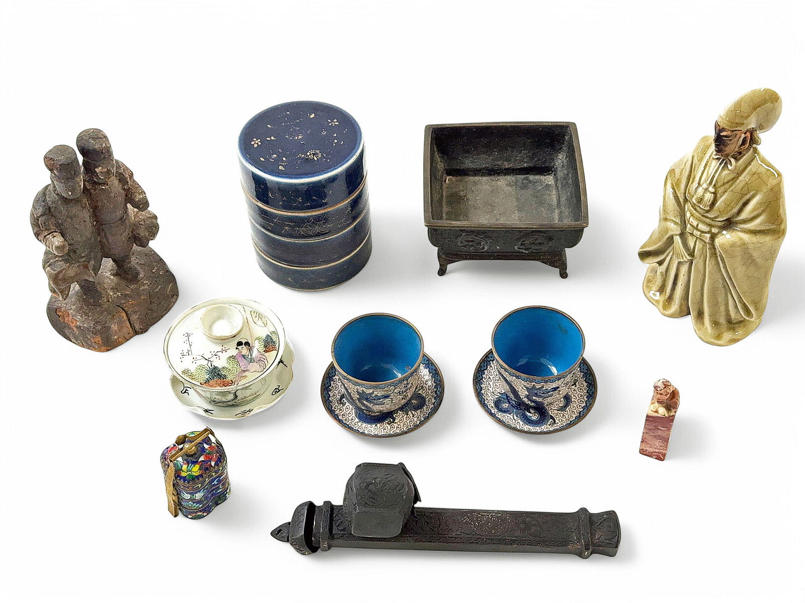 Lot: 13 Pcs. Assorted Mostly Asian Items. (1 of 7)