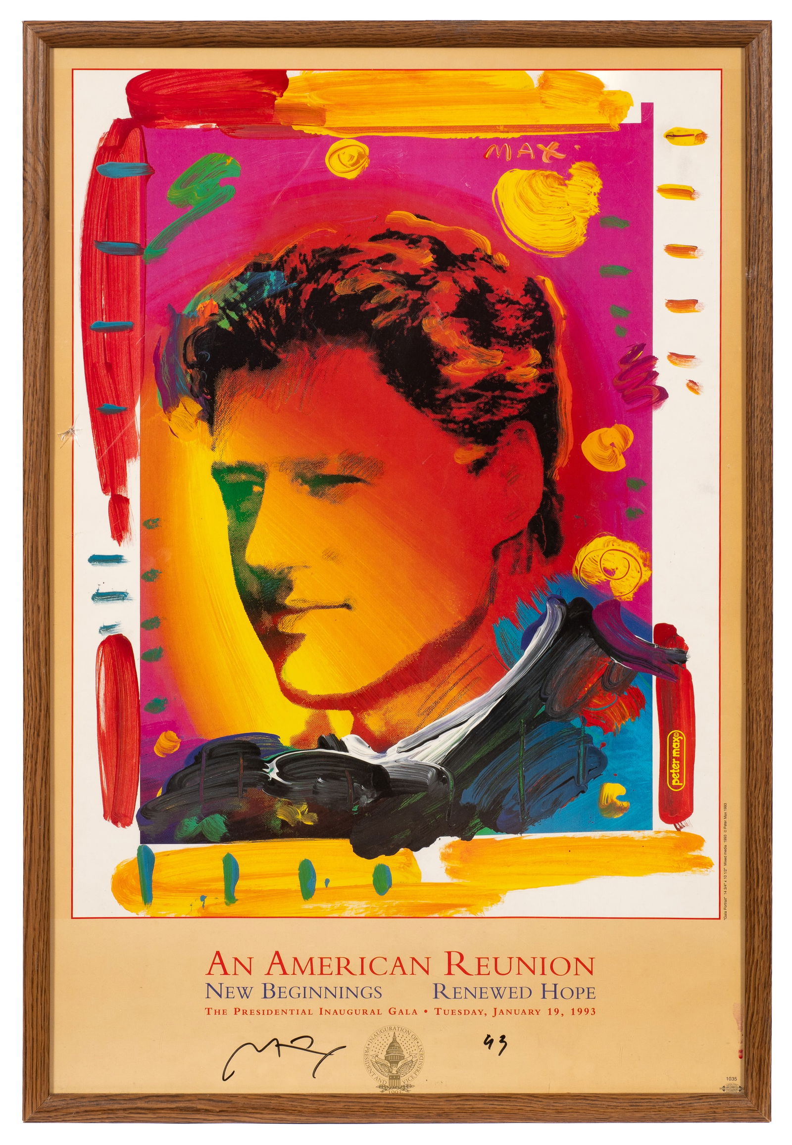 Bill Clinton Inaugural Poster, Peter Max. (1 of 10)