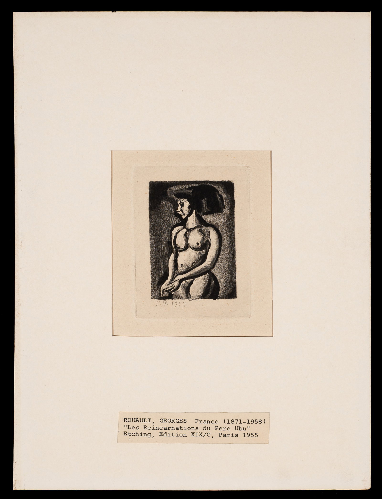 Etching of a Woman, Georges Rouault Etching. (1 of 7)