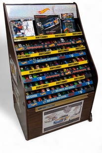 400+ Hot Wheels, Case, & Jack Baldwin Autographs.: The lot consists of a large customized display case currently holding over 400 Hot Wheels die-cast and plastic cars. The lot also includes five 1:64 scale cars signed by Jack Baldwin with picture proo