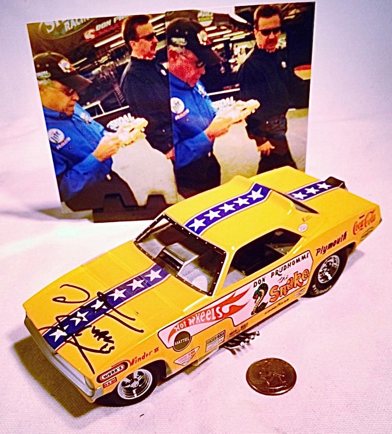 Don Prudhomme Snake Hot Wheels Set - Autographed. (1 of 6)