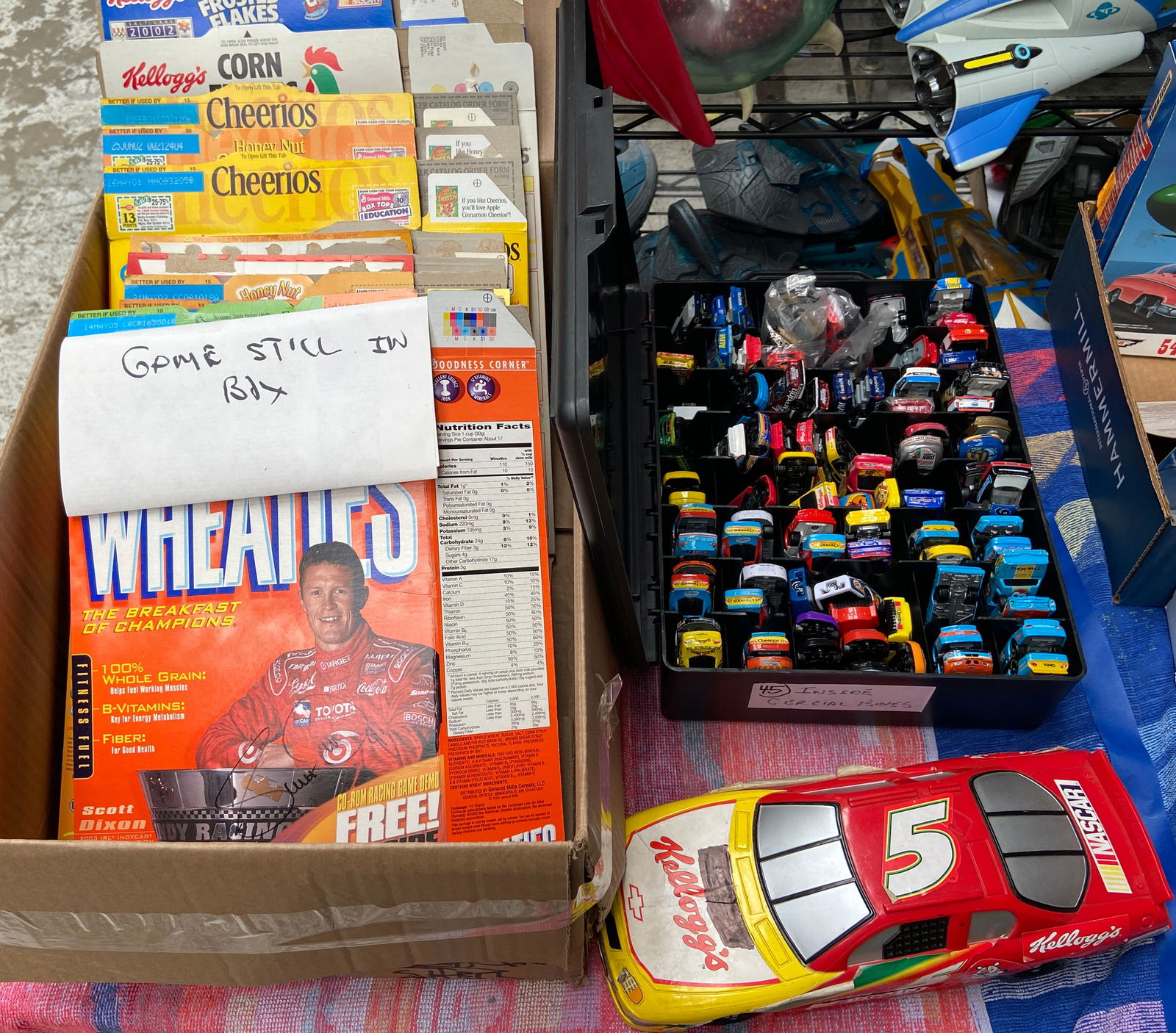 Nascar Autographed Cereal Boxes, Cereal Hot Wheels (1 of 1)