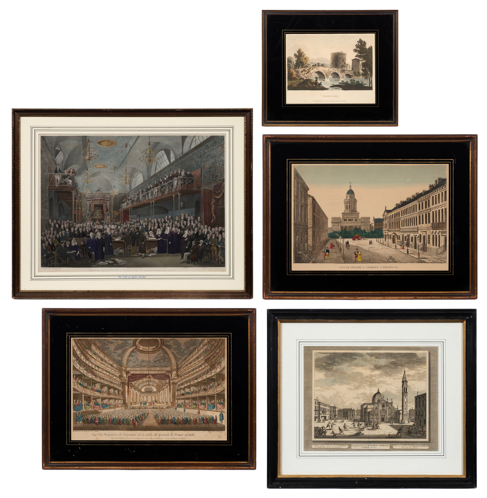 Lot of Five 18th & 19th Century Framed Prints. (1 of 20)