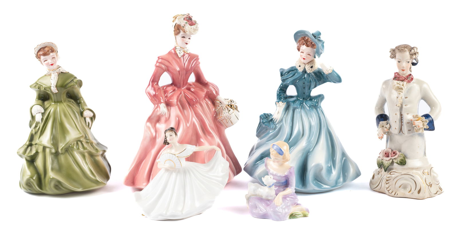 Lot of 6 Figurines- Royal Doulton, Cordey, etc. (1 of 8)