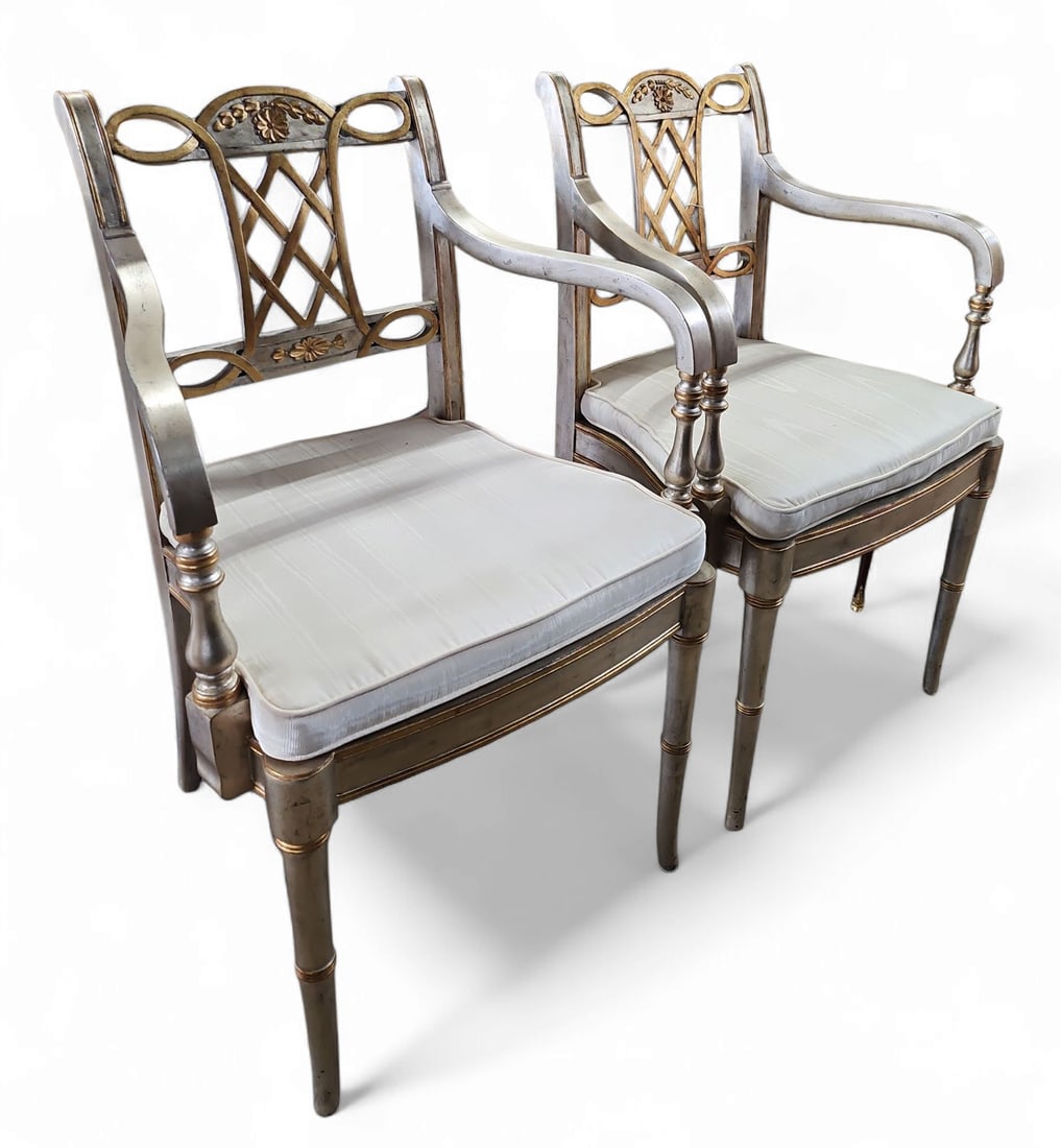 Pair of Maitland Smith Armchairs. (1 of 3)