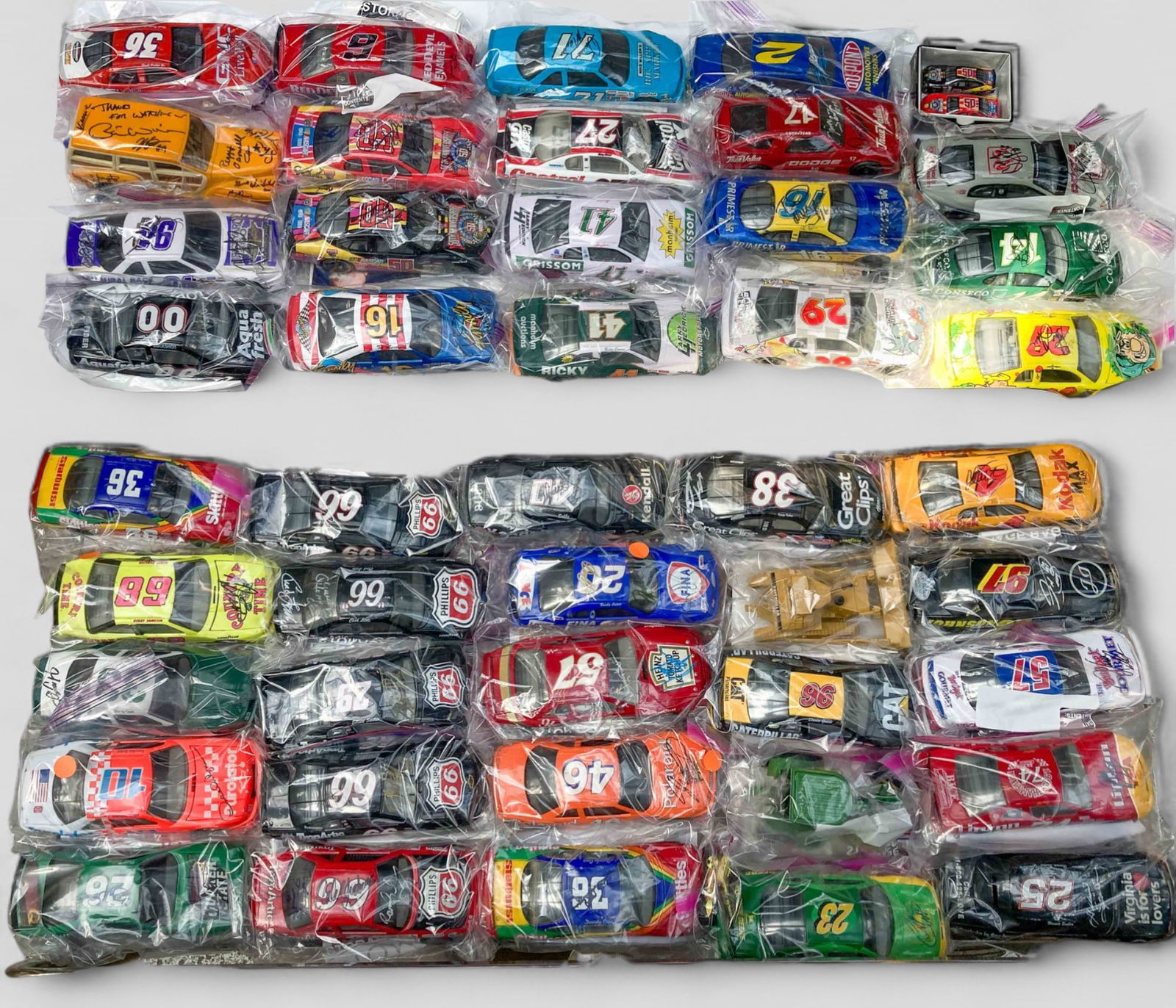 47 Autographed Nascar 1:24 Die-Cast Cars. (1 of 10)
