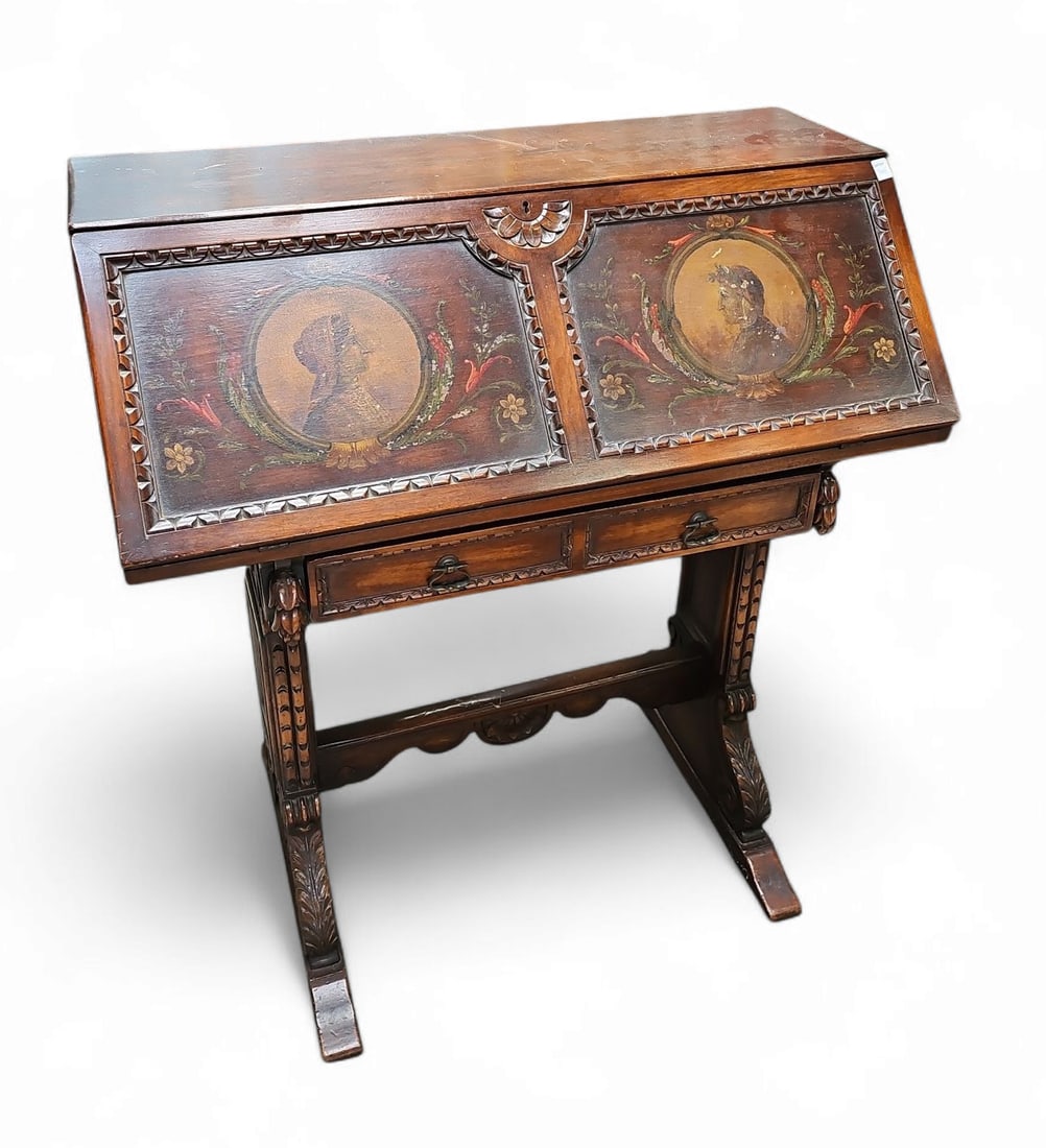 Antique Victorian Dropfront Writing Desk. (1 of 4)
