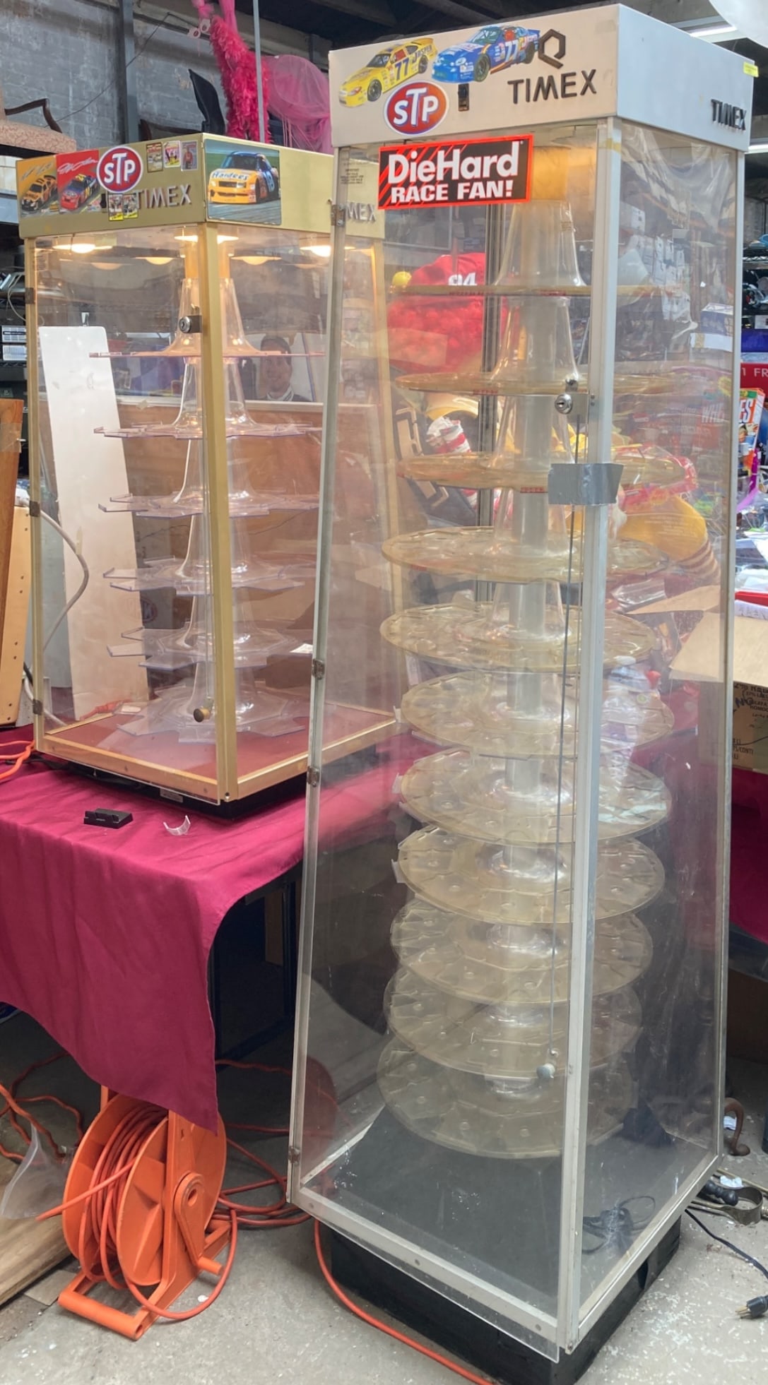 Two Illuminated Timex Acrylic Display Cases. (1 of 3)