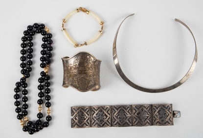 Lot of Sterling Silver & Stone Jewelry, inc. 14K.