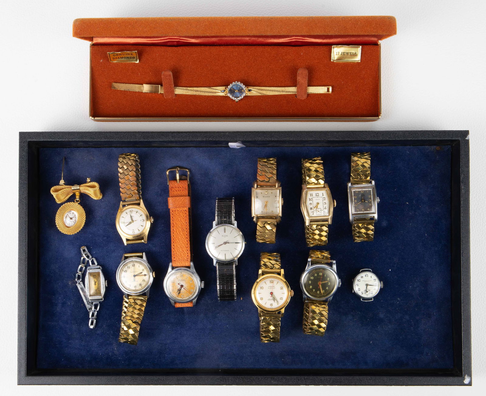 13 Vintage Watches - Elgin, Jurgensen, Diamonds. (1 of 19)